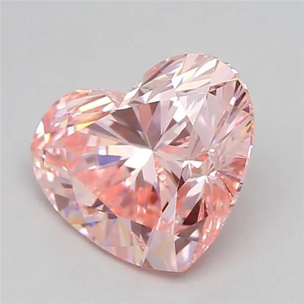 2.00ct Heart Lab Grown Diamond (Colour Fancy Vivid Pink, Clarity VVS2, IGI Certified)