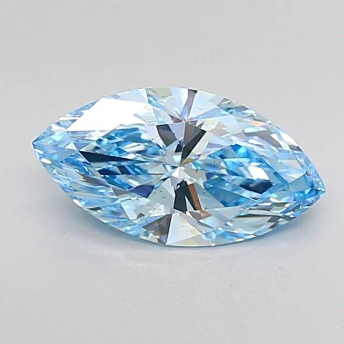 2.00ct Marquise Lab Grown Diamond (Colour Fancy Vivid Blue, Clarity SI1, IGI Certified)