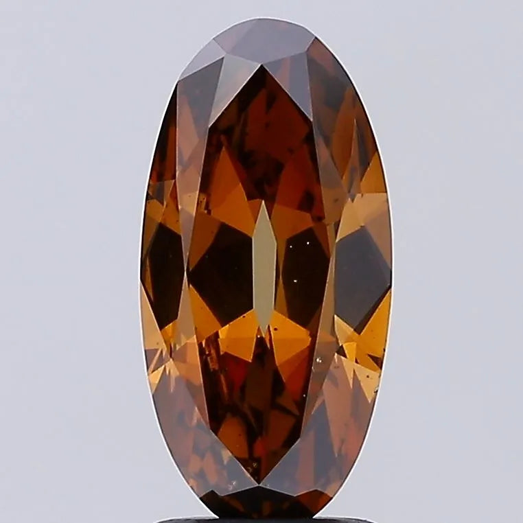 2.00ct Oval Lab Grown Diamond (Colour Fancy Brown, Clarity VS2, IGI Certified)