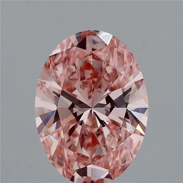 2.00ct Oval Lab Grown Diamond (Colour Fancy Intense Pink, Clarity VS1, IGI Certified)