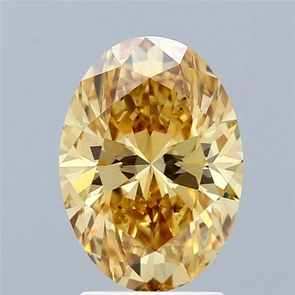 2.00ct Oval Lab Grown Diamond (Colour Fancy Intense Yellow, Clarity VVS2, IGI Certified)