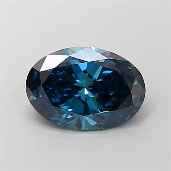 2.00ct Oval Lab Grown Diamond (Colour Fancy Vivid Blue, Clarity VS1, IGI Certified)