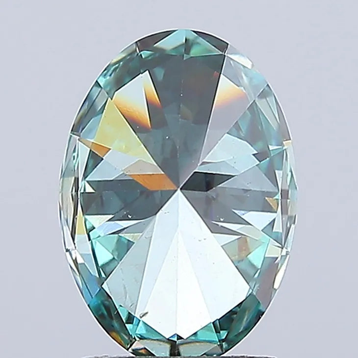 2.00ct Oval Lab Grown Diamond (Colour Fancy Vivid Green, Clarity VS2, IGI Certified)