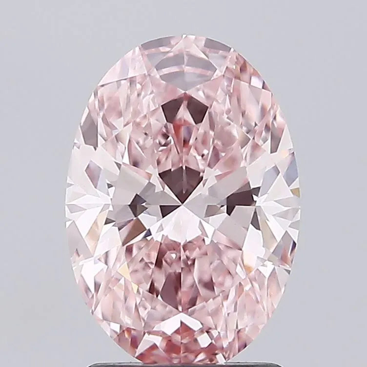 2.00ct Oval Lab Grown Diamond (Colour Fancy Vivid Pink, Clarity VS1, IGI Certified)