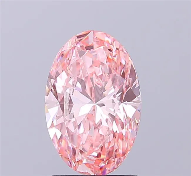 2.00ct Oval Lab Grown Diamond (Colour Fancy Vivid Pink, Clarity VS2, IGI Certified)