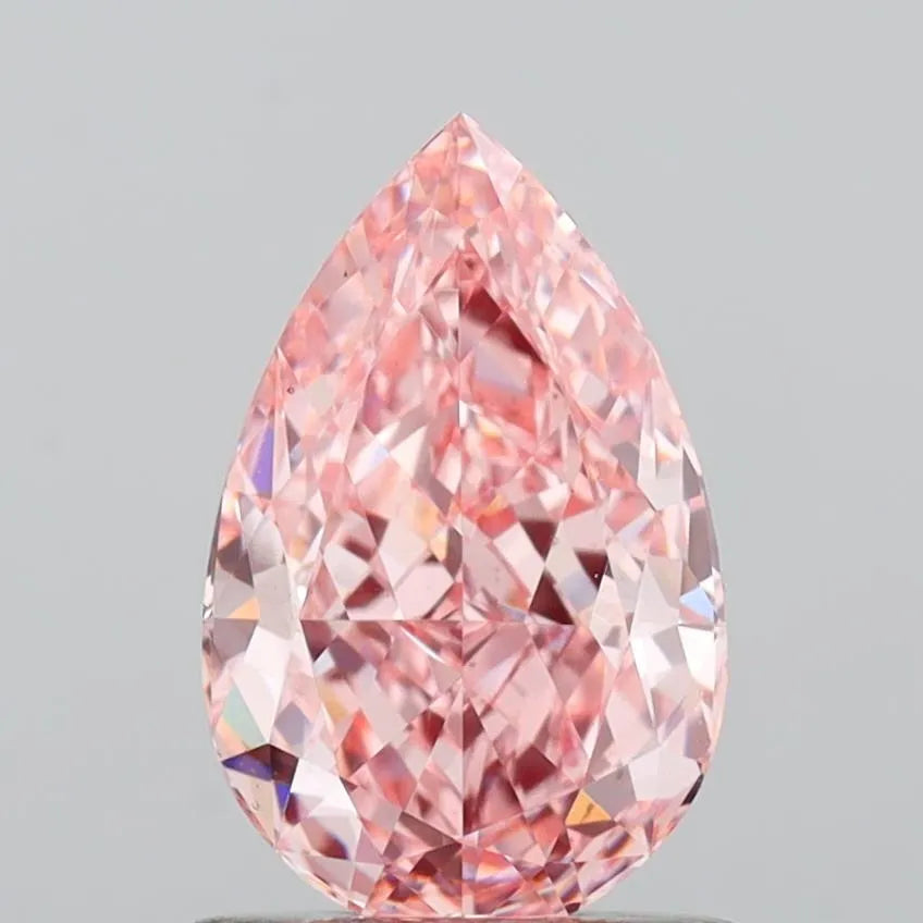 2.00ct Oval Lab Grown Diamond (Colour Fancy Vivid Pink, Clarity VS2, IGI Certified)