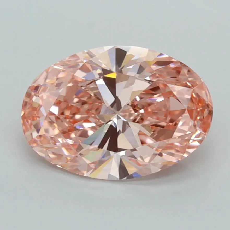 2.00ct Oval Lab Grown Diamond (Colour Fancy Vivid Pink, Clarity VVS2, IGI Certified)
