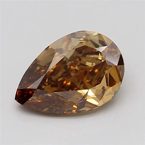 2.00ct Pear Lab Grown Diamond (Colour Fancy Brown, Clarity VVS2, IGI Certified)