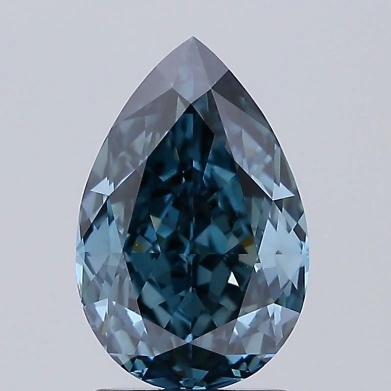 2.00ct Pear Lab Grown Diamond (Colour Fancy Deep Blue, Clarity VS2, IGI Certified)
