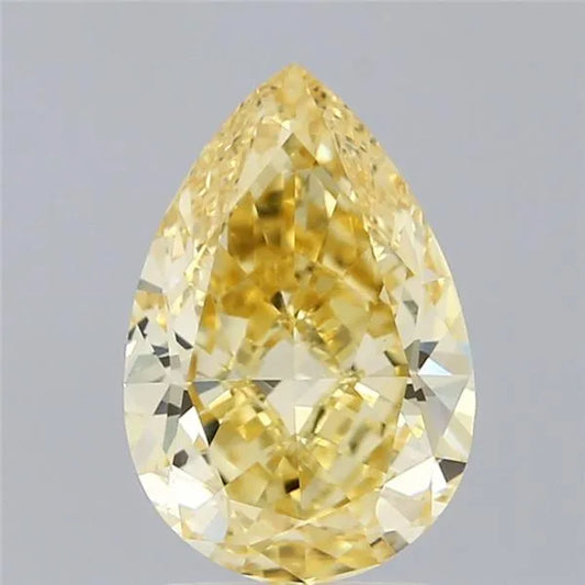2.00ct Pear Lab Grown Diamond (Colour Fancy Intense Yellow, Clarity VVS2, IGI Certified)