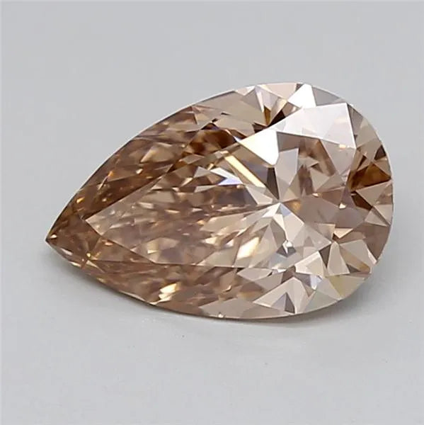 2.00ct Pear Lab Grown Diamond (Colour Fancy Light Brown, Clarity VVS2, IGI Certified)