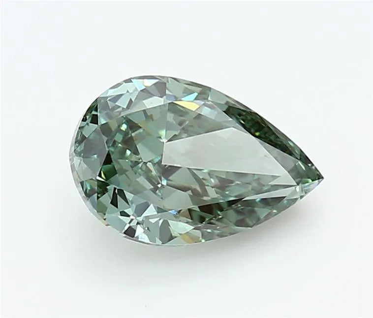 2.00ct Pear Lab Grown Diamond (Colour Fancy Vivid Blueish Green, Clarity VS1, IGI Certified)