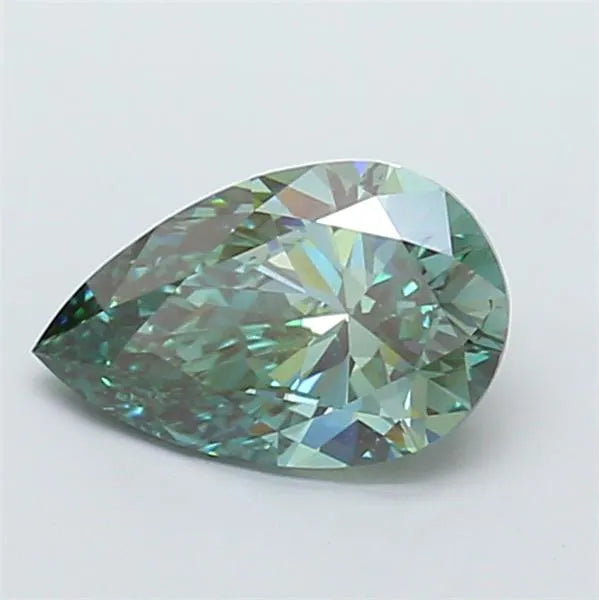 2.00ct Pear Lab Grown Diamond (Colour Fancy Vivid Green, Clarity VS1, IGI Certified)