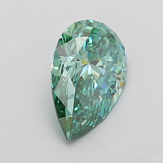 2.00ct Pear Lab Grown Diamond (Colour Fancy Vivid Green, Clarity VS2, IGI Certified)