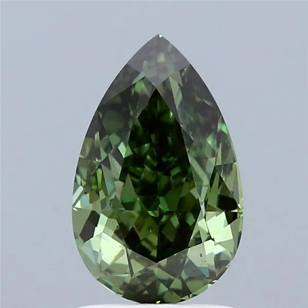 2.00ct Pear Lab Grown Diamond (Colour Fancy Vivid Green, Clarity VS2, IGI Certified)