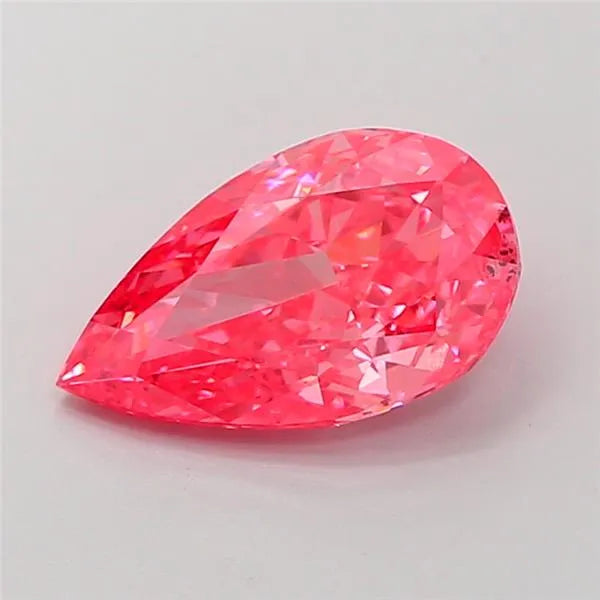 2.00ct Pear Lab Grown Diamond (Colour Fancy Vivid Pink, Clarity SI1, IGI Certified)