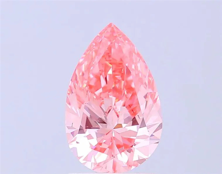 2.00ct Pear Lab Grown Diamond (Colour Fancy Vivid Pink, Clarity VS1, IGI Certified)