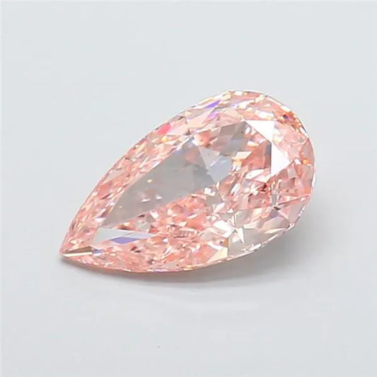 2.00ct Pear Lab Grown Diamond (Colour Fancy Vivid Pink, Clarity VS2, IGI Certified)