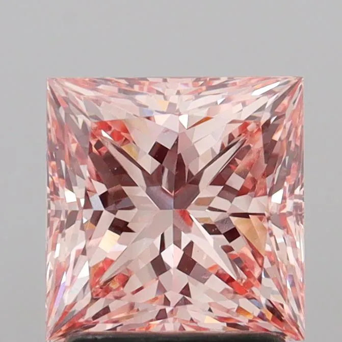 2.00ct Princess Lab Grown Diamond (Colour Fancy Intense Pink, Clarity VS1, IGI Certified)