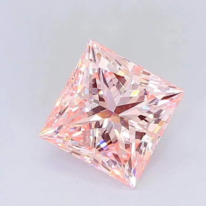 2.00ct Princess Lab Grown Diamond (Colour Fancy Intense Pink, Clarity VS1, IGI Certified)