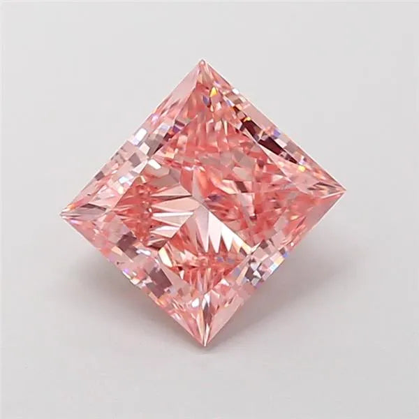 2.00ct Princess Lab Grown Diamond (Colour Fancy Intense Pink, Clarity VS2, IGI Certified)