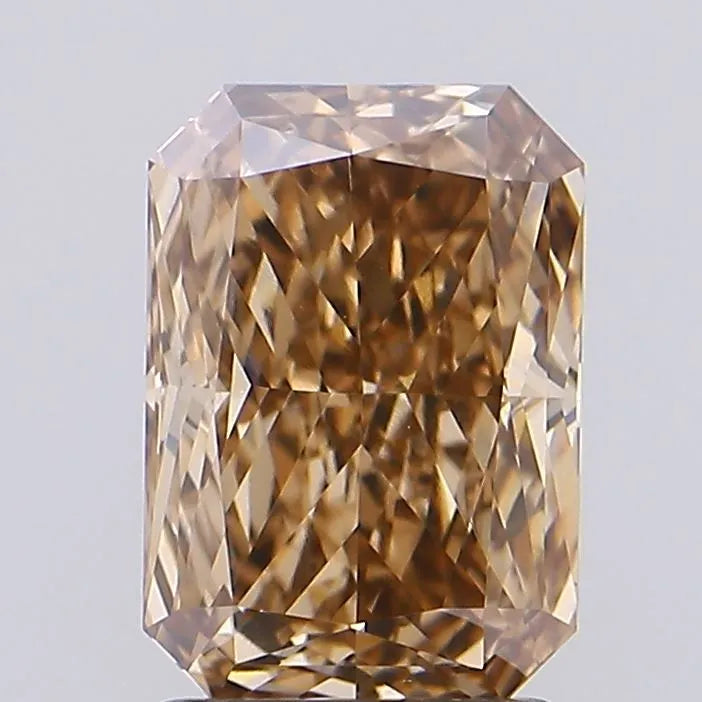 2.00ct Radiant Lab Grown Diamond (Colour Fancy Brown, Clarity VS1, IGI Certified)