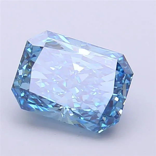 2.00ct Radiant Lab Grown Diamond (Colour Fancy Vivid Blue, Clarity VS1, IGI Certified)