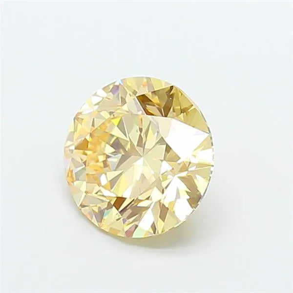 2.00ct Round Lab Grown Diamond (Colour Fancy Light Brownish Yellow, Clarity VS1, Cut EX, IGI Certified)