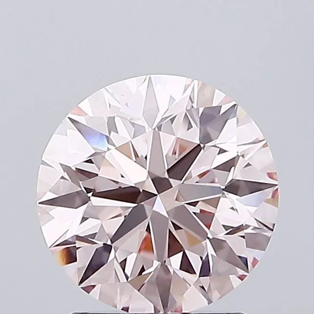 2.00ct Round Lab Grown Diamond (Colour Fancy Pink, Clarity VS1, Cut EX, IGI Certified)
