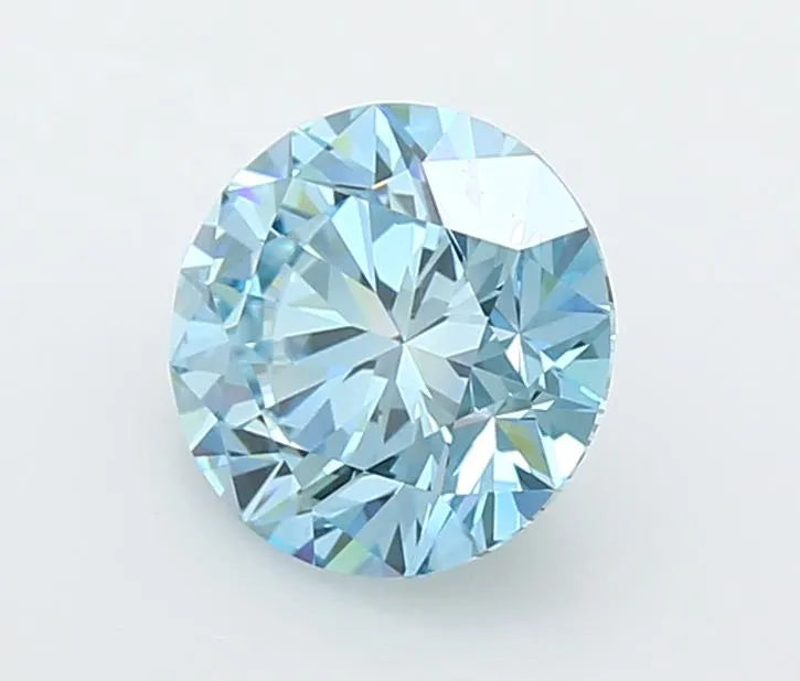 2.00ct Round Lab Grown Diamond (Colour Fancy Vivid Blue, Clarity VS1, Cut ID, IGI Certified)