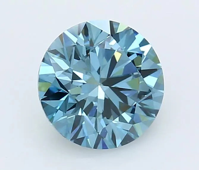2.00ct Round Lab Grown Diamond (Colour Fancy Vivid Blue, Clarity VVS2, Cut ID, IGI Certified)