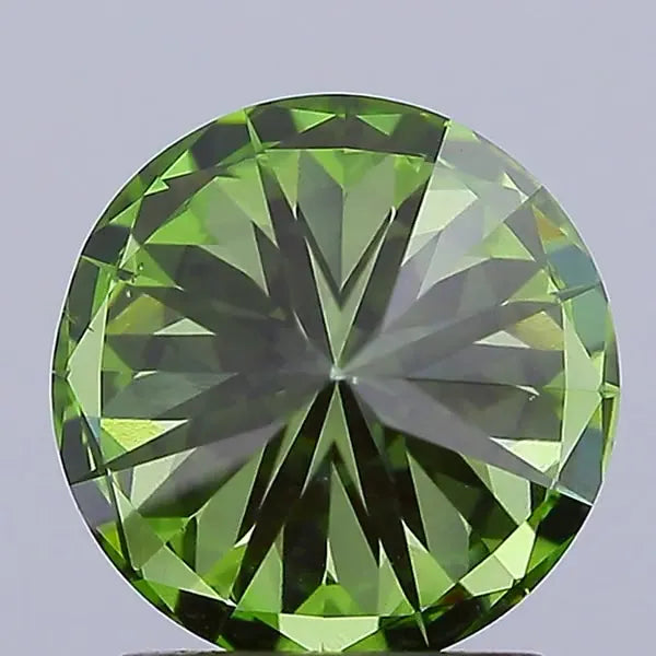2.00ct Round Lab Grown Diamond (Colour Fancy Vivid Green, Clarity VS1, Cut VG, IGI Certified)