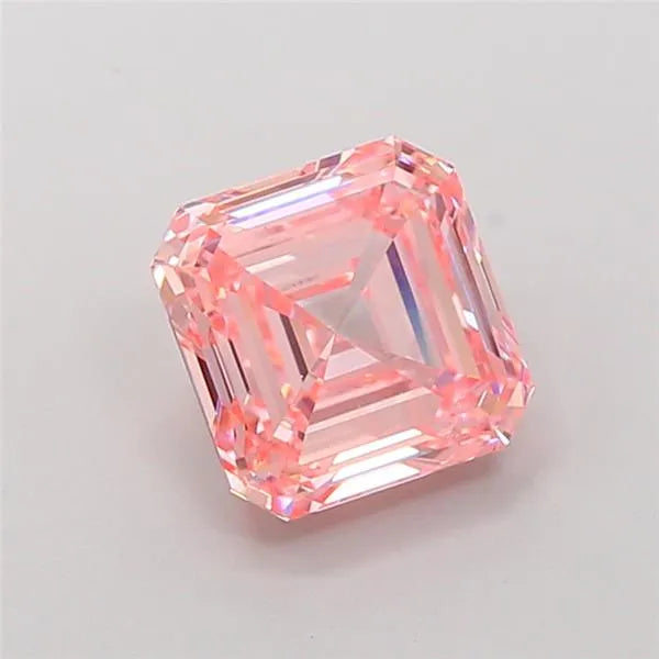 2.01ct Asscher Lab Grown Diamond (Colour Fancy Vivid Pink, Clarity VVS2, IGI Certified)
