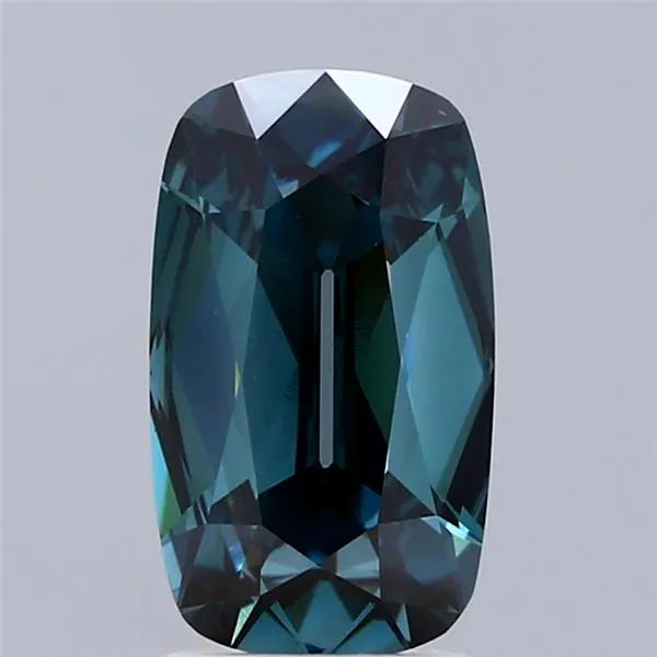 2.01ct Cushion brilliant Lab Grown Diamond (Colour Fancy Deep Greenish Blue, Clarity VS1, IGI Certified)