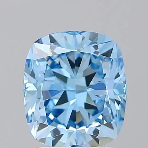 2.01ct Cushion brilliant Lab Grown Diamond (Colour Fancy Vivid Blue, Clarity VVS2, IGI Certified)
