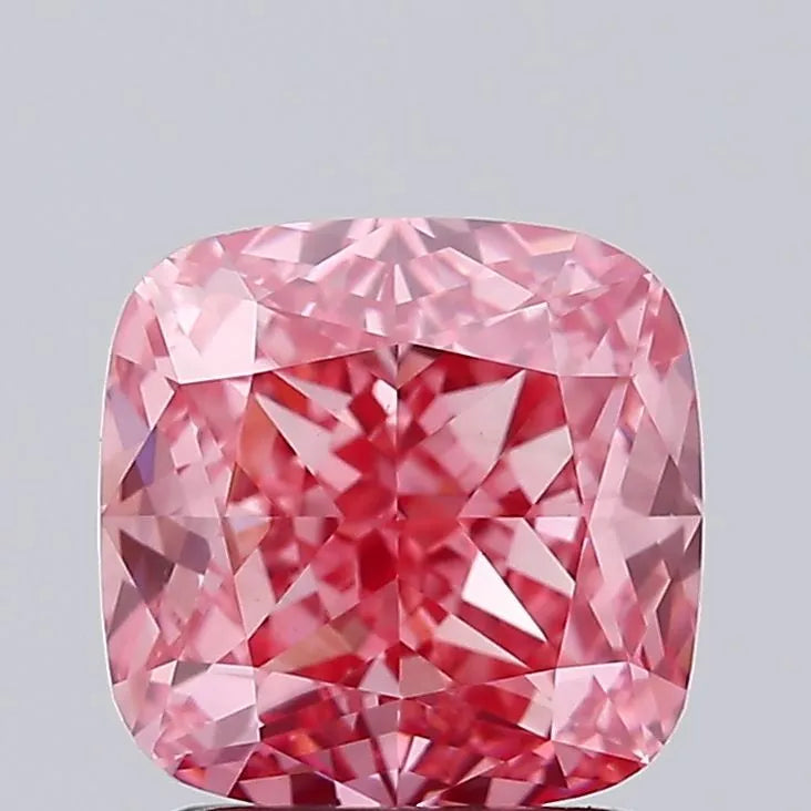 2.01ct Cushion brilliant Lab Grown Diamond (Colour Fancy Vivid Pink, Clarity VVS2, IGI Certified)
