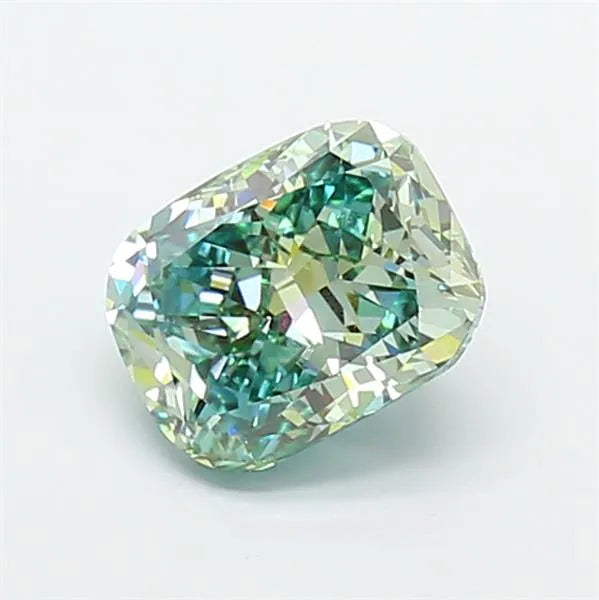 2.01ct Cushion modified Lab Grown Diamond (Colour Fancy Intense Blue Green, Clarity VS1, IGI Certified)