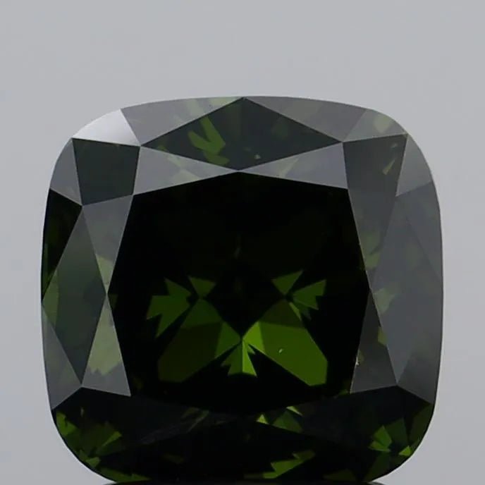 2.01ct Cushion modified Lab Grown Diamond (Colour Fancy Vivid Green, Clarity VS1, IGI Certified)