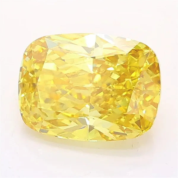 2.01ct Cushion modified Lab Grown Diamond (Colour Fancy Vivid Yellow, Clarity VS2, IGI Certified)