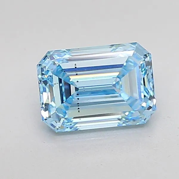 2.01ct Emerald Lab Grown Diamond (Colour Fancy Intense Blue, Clarity SI1, IGI Certified)