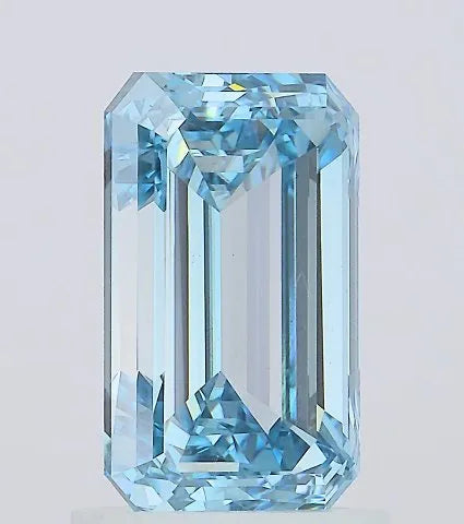 2.01ct Emerald Lab Grown Diamond (Colour Fancy Vivid Blue, Clarity VS1, IGI Certified)
