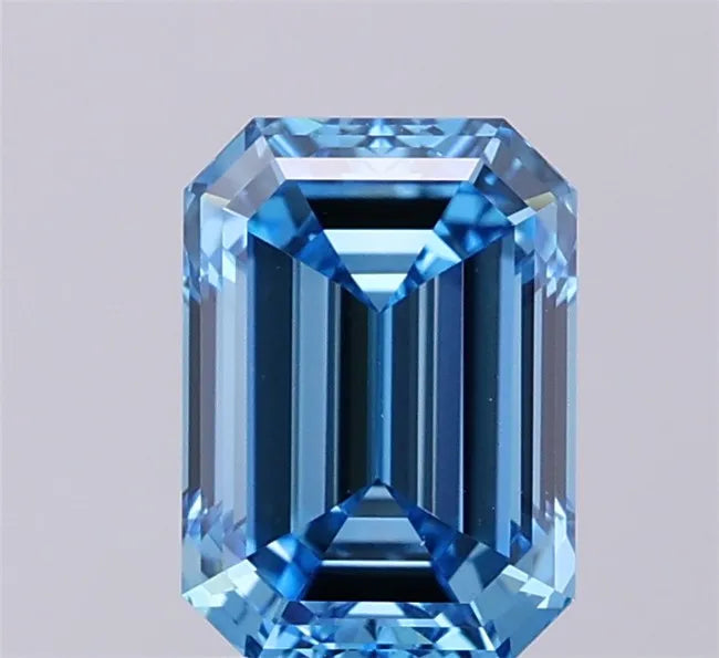 2.01ct Emerald Lab Grown Diamond (Colour Fancy Vivid Blue, Clarity VS1, IGI Certified)