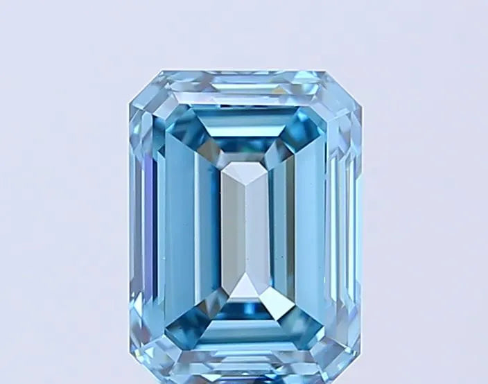 2.01ct Emerald Lab Grown Diamond (Colour Fancy Vivid Blue, Clarity VS2, IGI Certified)