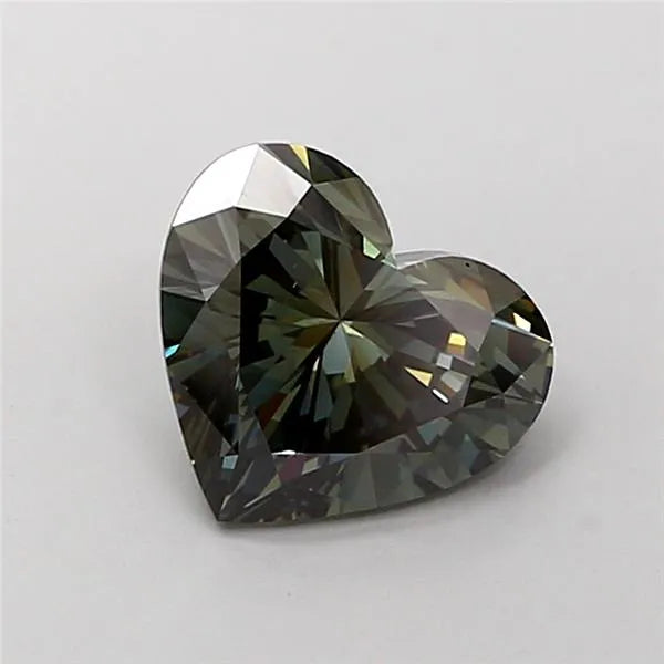 2.01ct Heart Lab Grown Diamond (Colour Fancy Deep Green, Clarity VS2, IGI Certified)