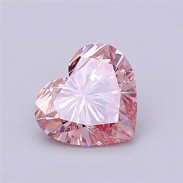 2.01ct Heart Lab Grown Diamond (Colour Fancy Intense Brownish Pink, Clarity SI1, IGI Certified)