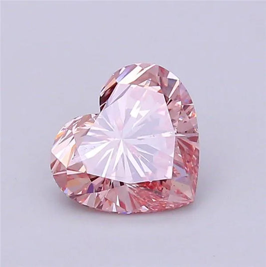 2.01ct Heart Lab Grown Diamond (Colour Fancy Intense Brownish Pink, Clarity SI1, IGI Certified)