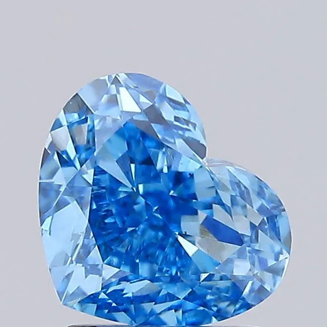 2.01ct Heart Lab Grown Diamond (Colour Fancy Vivid Blue, Clarity VS2, IGI Certified)