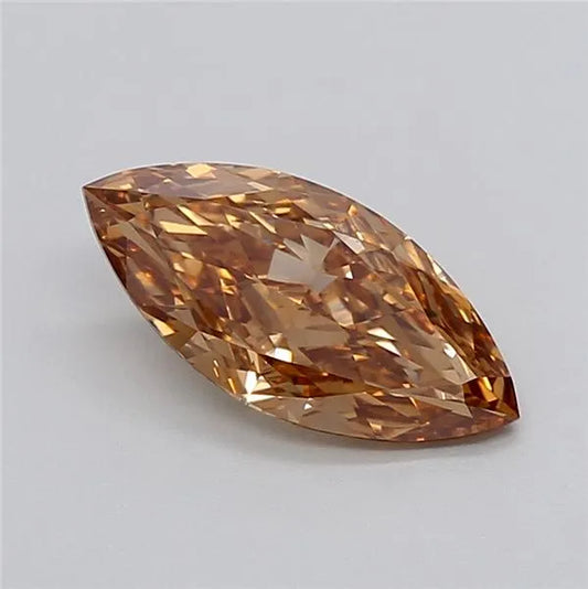 2.01ct Marquise Lab Grown Diamond (Colour Fancy Light Brown, Clarity VS1, IGI Certified)