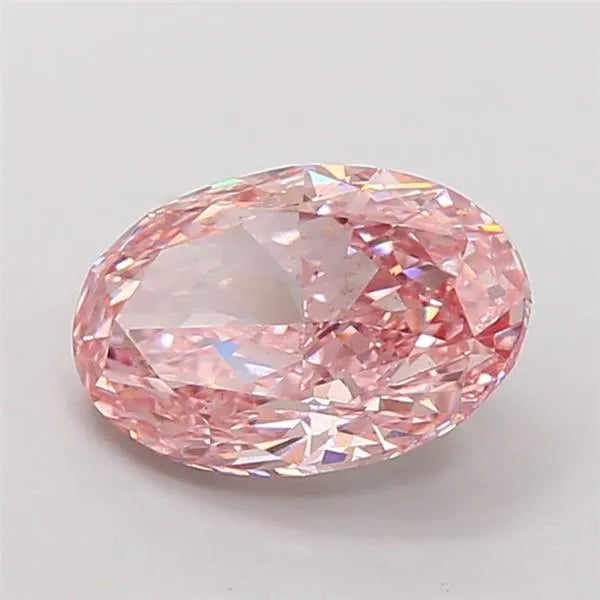 2.01ct Oval Lab Grown Diamond (Colour Fancy Intense Pink, Clarity VS2, IGI Certified)