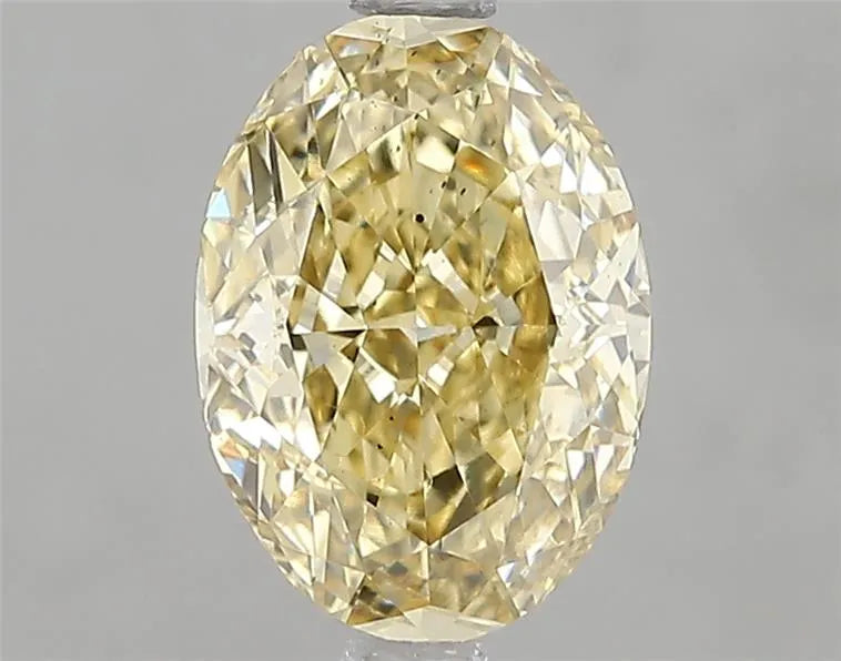 2.01ct Oval Lab Grown Diamond (Colour Fancy Intense Yellow, Clarity VS2, IGI Certified)